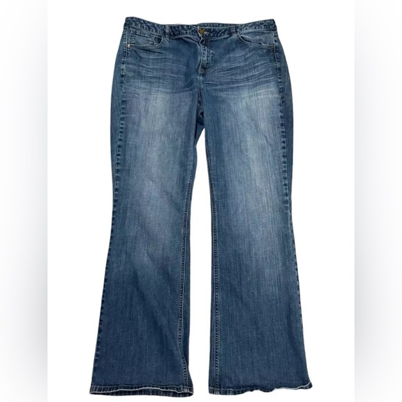 Lane Bryant Denim - Lane Bryant Ladies Boot Cut Genius Fit Jeans Medium Wash Detailed Pockets Sz 20R